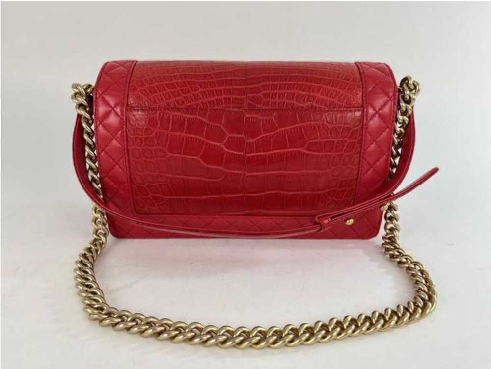 Chanel Chanel Rare Alligator Boy Bag in Red - image 5