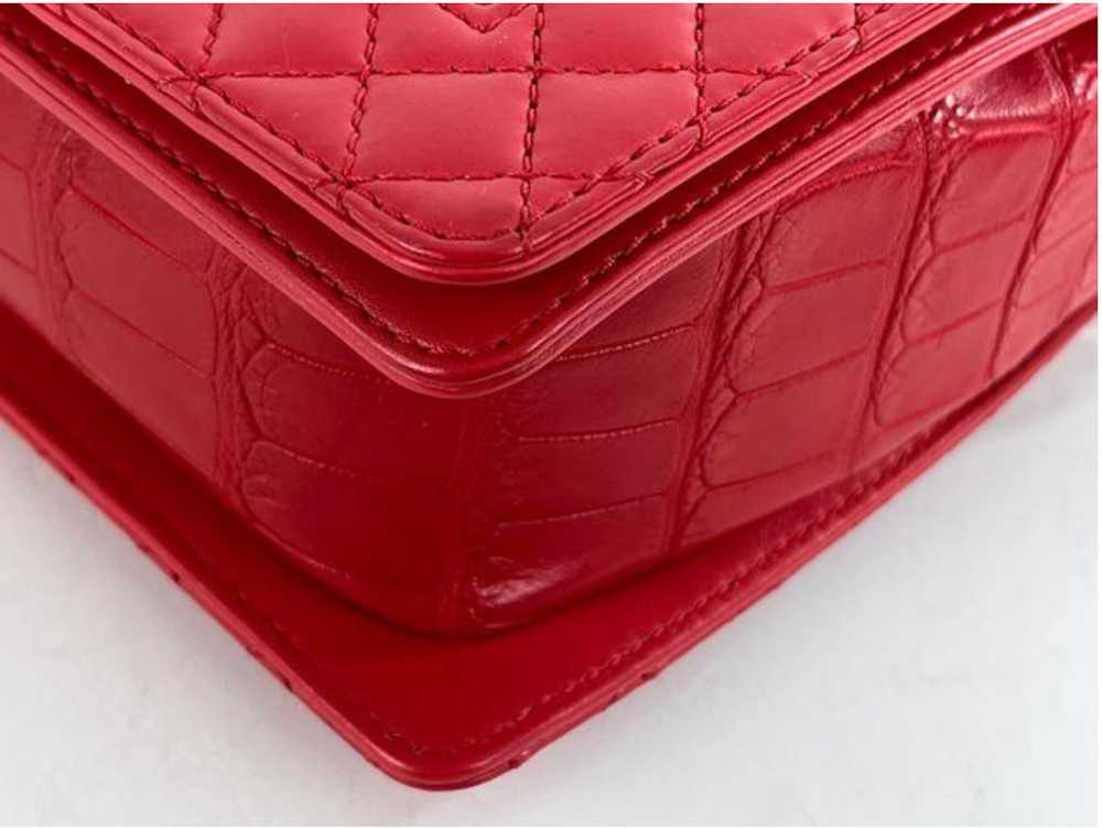 Chanel Chanel Rare Alligator Boy Bag in Red - image 8