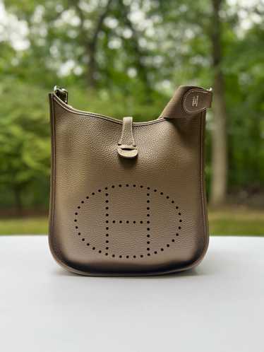 Hermes Evelyne PM Balea Crinolan shoulder bag Brown Beige used from japan