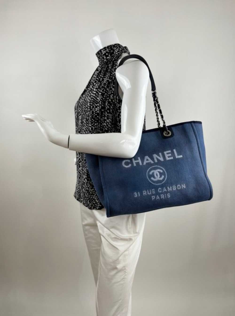 Chanel Chanel Canvas Deauville Line with Chain To… - image 3