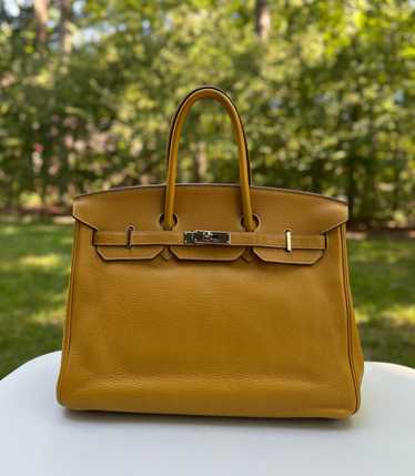 Hermes Hermes Taurillon Clemence Birkin 35 w Palla