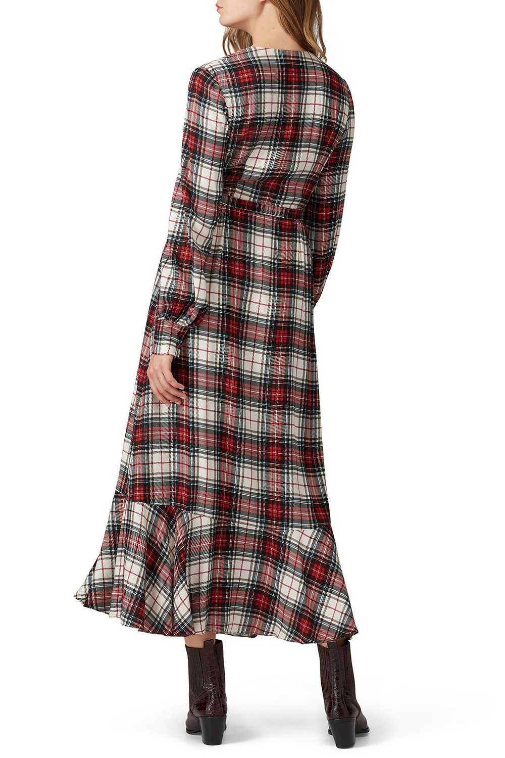 Petersyn Plaid Salal Wrap Dress - image 3