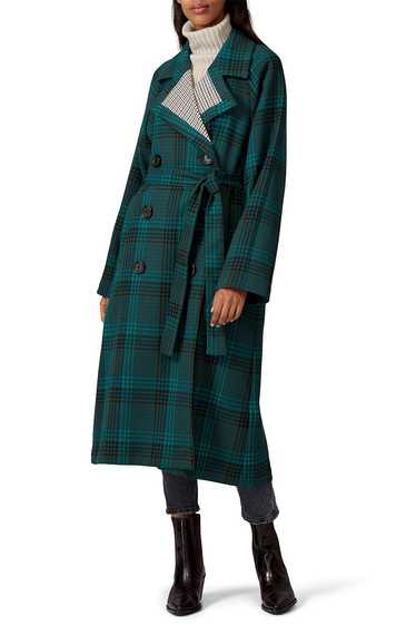See by Chloé Multi Green Plaid Coat