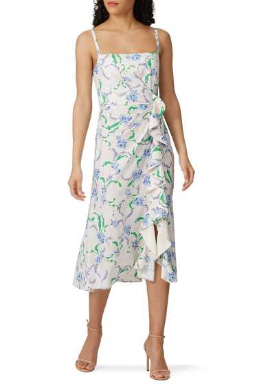 Prabal Gurung Collective Floral Side Ruffle Dress