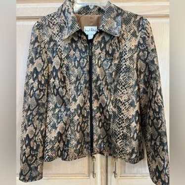 Joseph Ribkoff Python Jacket Zippered Front & Cuf… - image 1