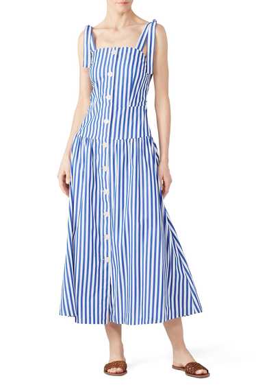 Christian Pellizzari Striped Sleeveless Cotton Dre