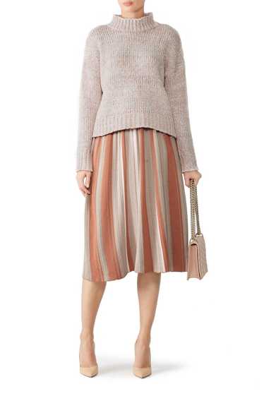 Slate & Willow Striped Pleated Skirt