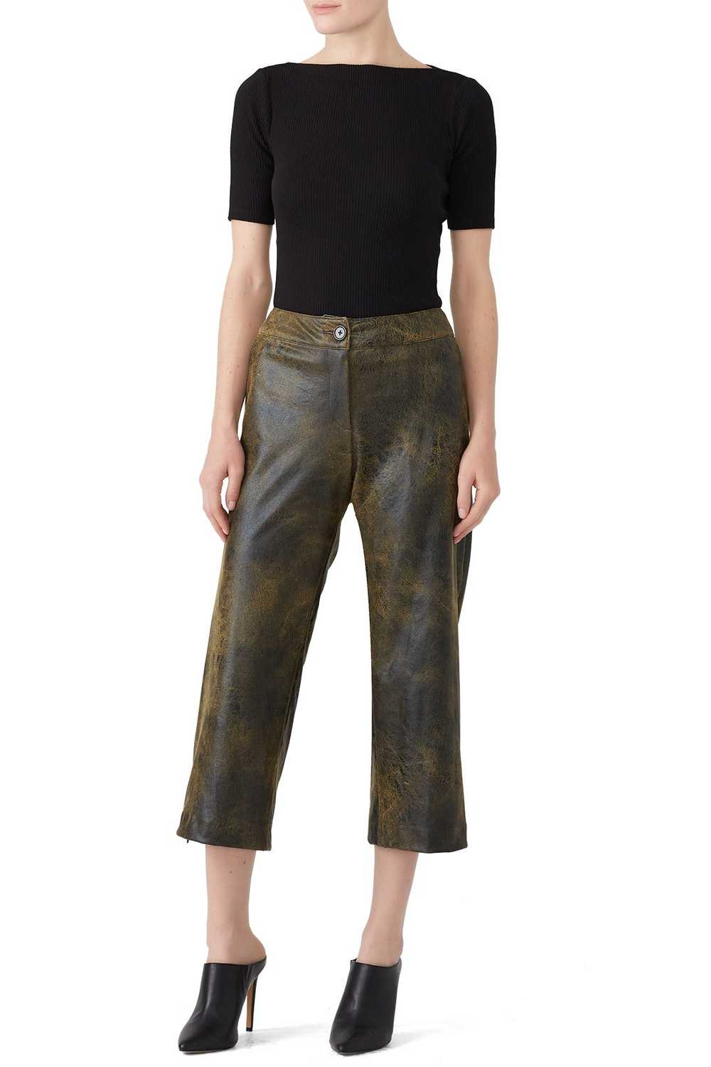 Snider Franz Faux Leather Gaucho Pants - image 1