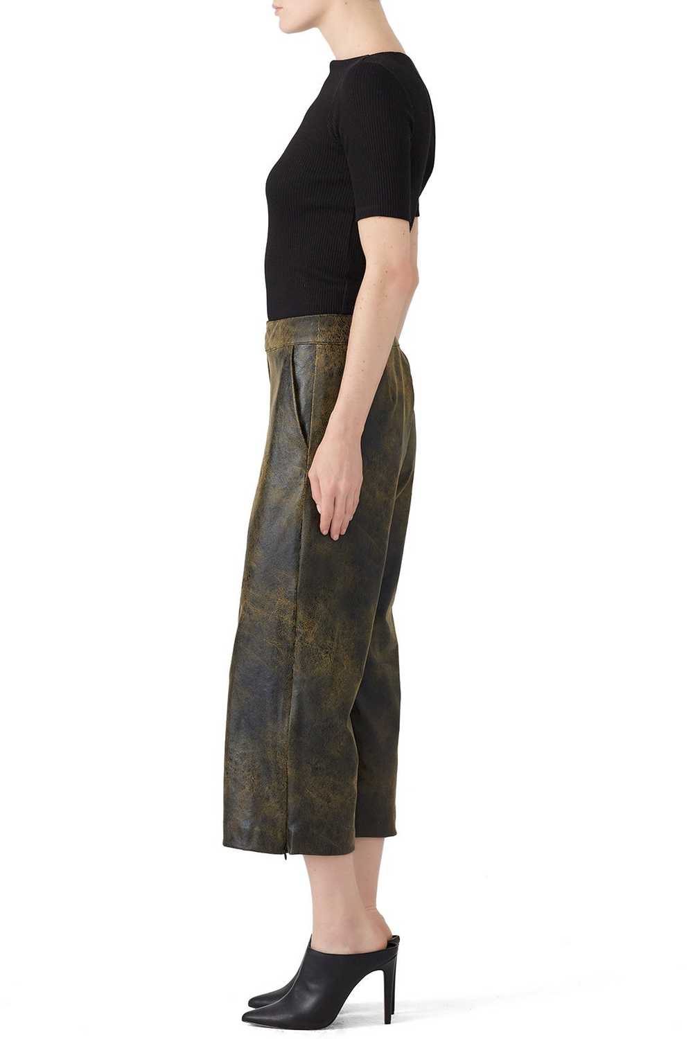 Snider Franz Faux Leather Gaucho Pants - image 3