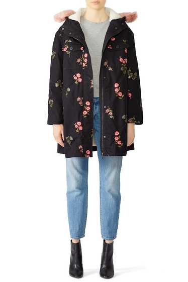 kate spade new york Embroidered Twill Coat