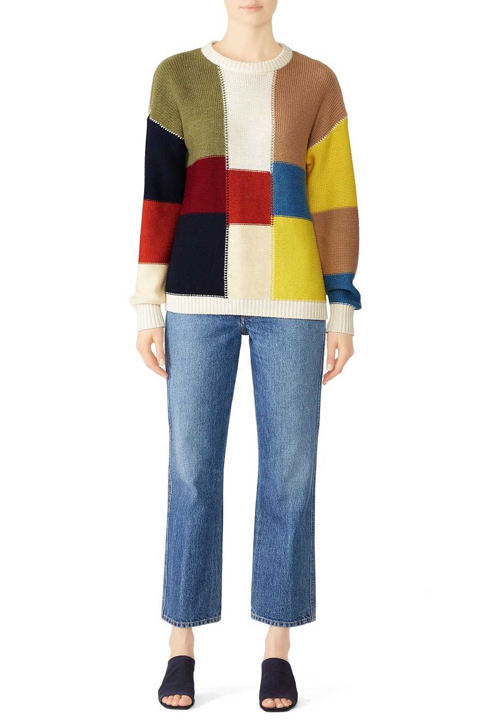 See by Chloé Patchwork Straight Sweater - image 1