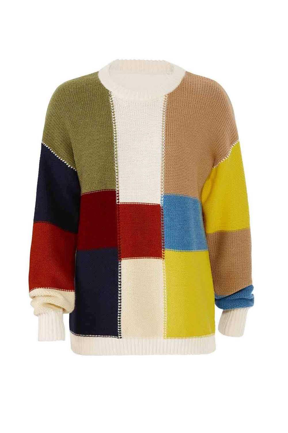 See by Chloé Patchwork Straight Sweater - image 4