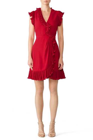 Jill Jill Stuart Red Flutter Ruffle Dress