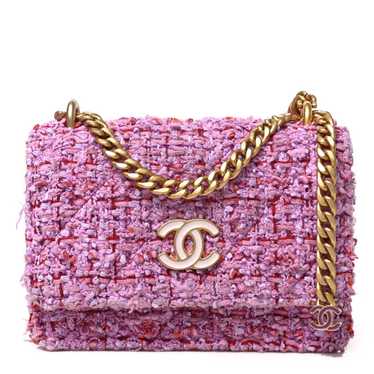 CHANEL Tweed Enamel Quilted Pending CC Mini Walle… - image 1