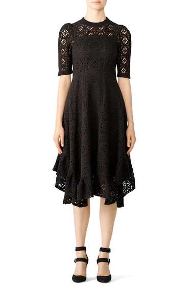 See by Chloé Black Cutout Floral Dress