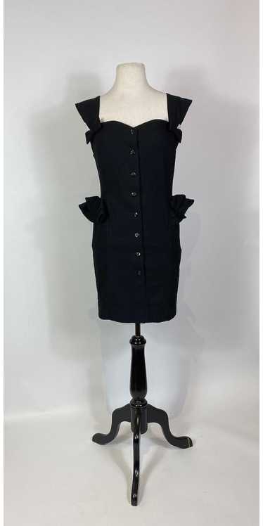 1980s - 1990s Black Ungaro Mini Dress with Bow Det