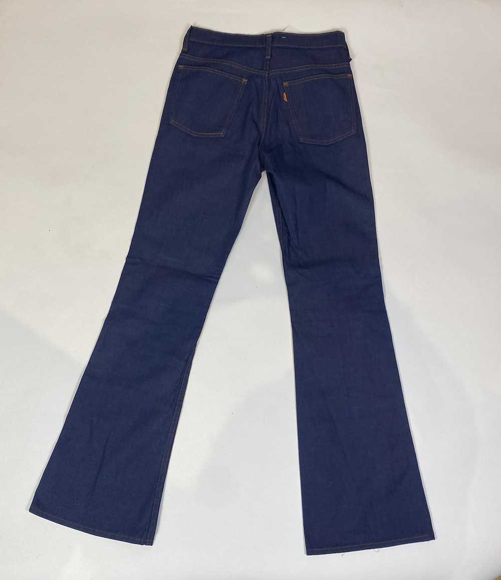 1970s BIG E Levi's Dark Wash Chambray Bell Bottom… - image 2