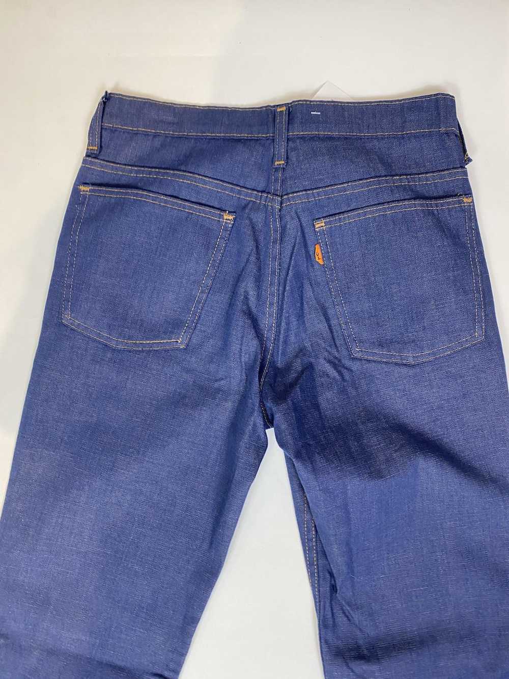 1970s BIG E Levi's Dark Wash Chambray Bell Bottom… - image 3