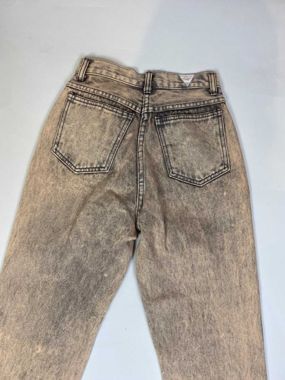 Vintage 80s Traffic Beige Acid Wash Mom Jeans - image 2