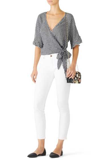 Rails Gingham Athena Wrap Top