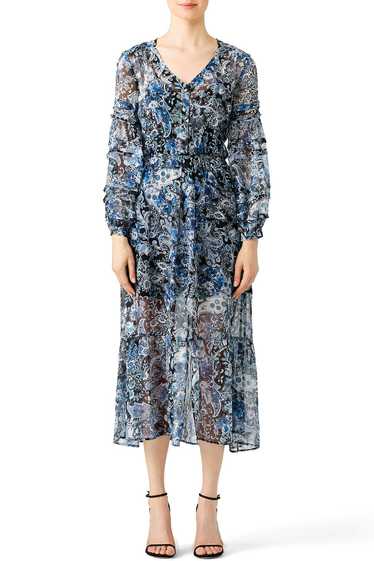 The Kooples Blue Floral Paisley Maxi