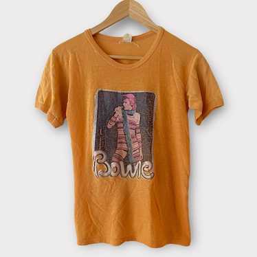 ▪️70’s【DAVID BOWIE】VINTAGE TEE① 1970s David Bowie Blue Cotton Glam T Shirt | eBay