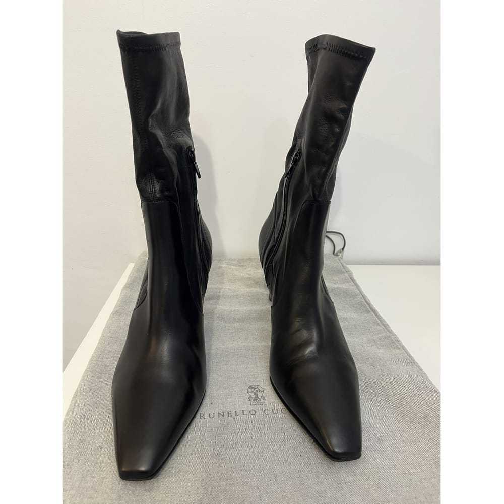 Brunello Cucinelli Leather riding boots - image 2