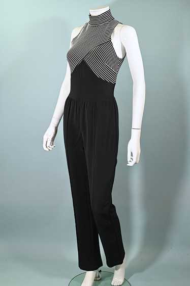 Cache Vintage 90s Black/White Sleeveless Jumpsuit 