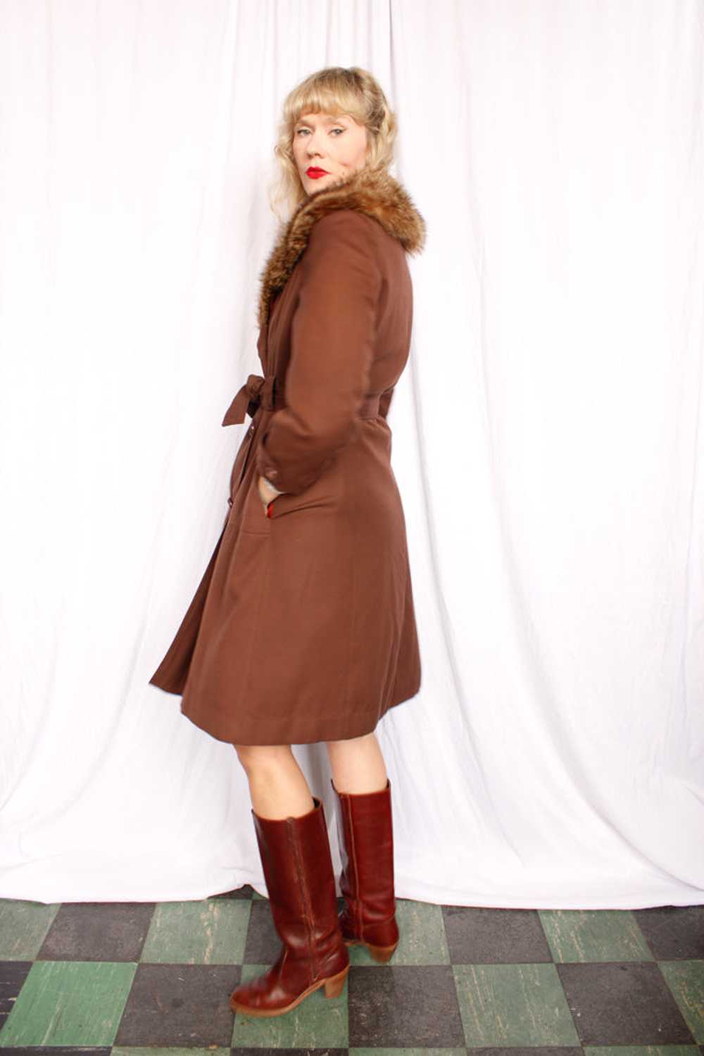1970s Fall in New York Brown Coat - Large - image 7