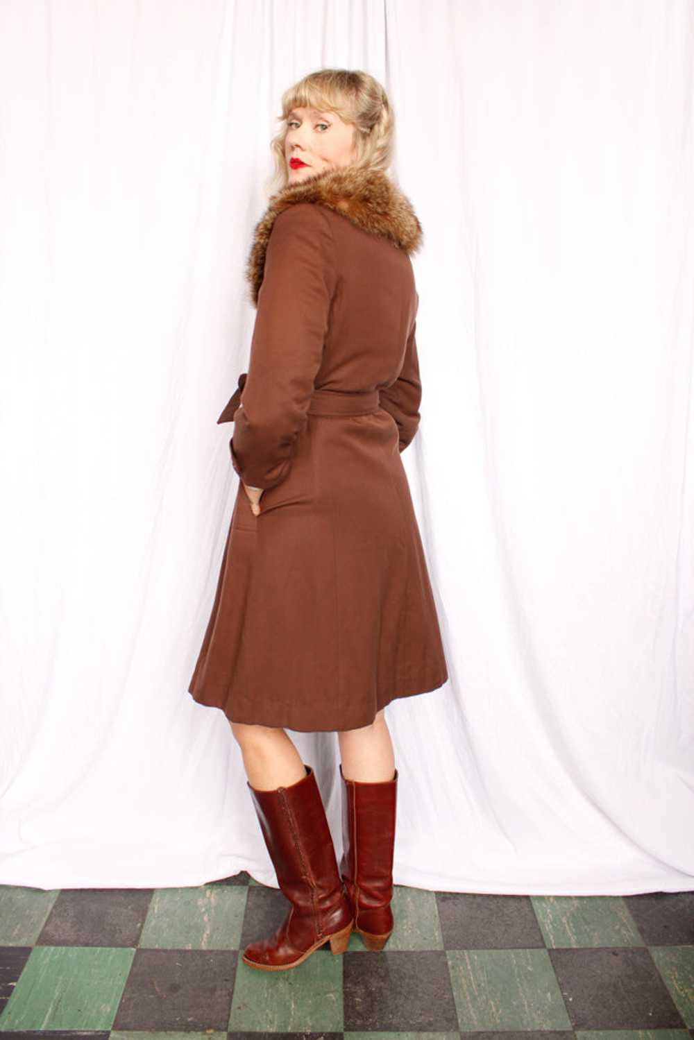 1970s Fall in New York Brown Coat - Large - image 9