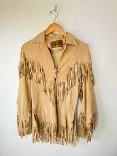 Vintage "The Leather Ranch" Tan Suede Fringe Top