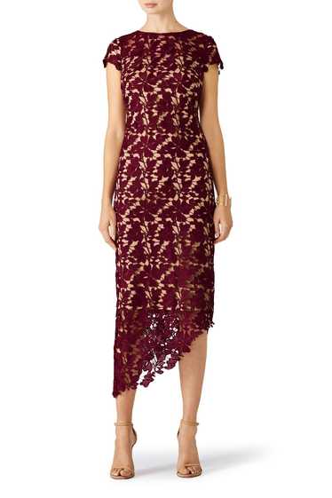 LM Collection Burgundy Lace Dress