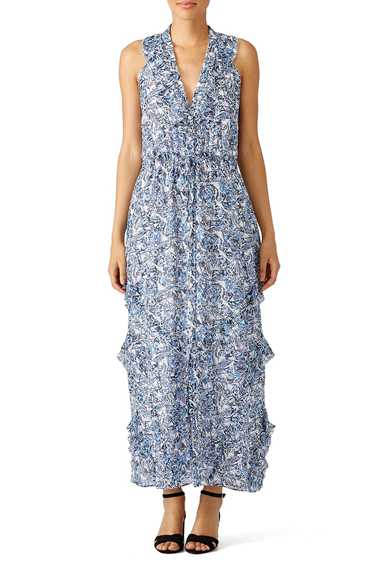 SALONI Blue Printed Lizzie Maxi Dress