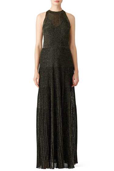 Vionnet Black and Gold Knit Gown