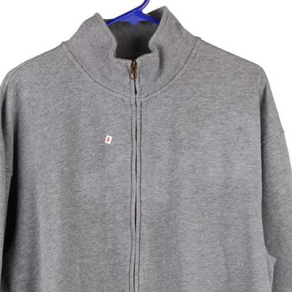 Jansport Zip Up - XL Grey Cotton Blend - image 3