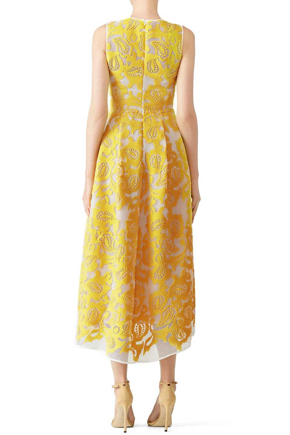 Hunter Bell Yellow Abstract Stitch Dress - image 2