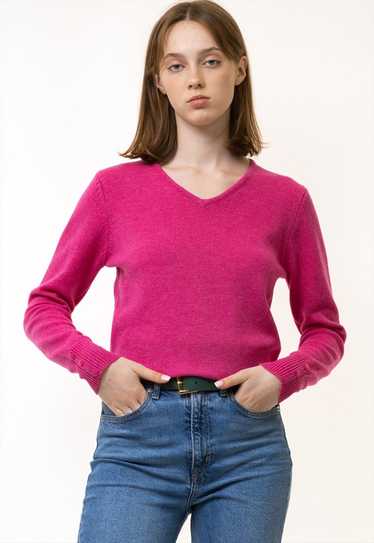 Wool Tulchan Pink Retro Woman Jumper Sweater 5601