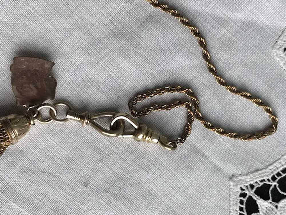 Victorian/Edwardian Watch Chain and Fob - image 2