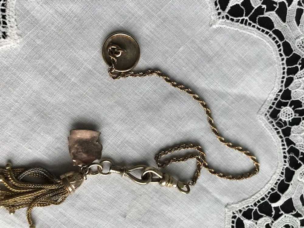 Victorian/Edwardian Watch Chain and Fob - image 4