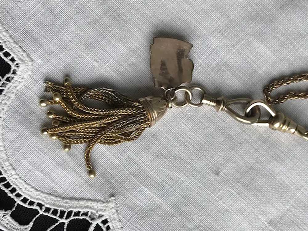 Victorian/Edwardian Watch Chain and Fob - image 6