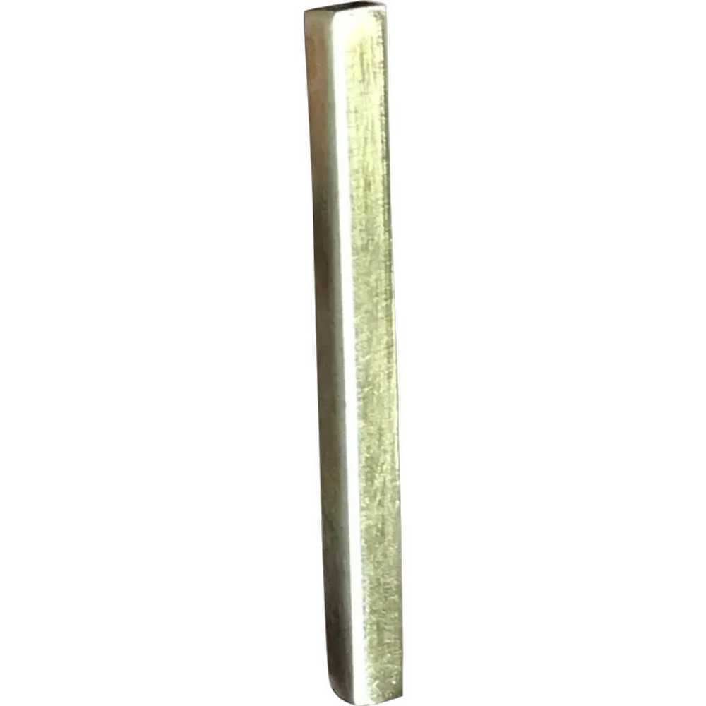 Modern, Minimalist long rectangle Sterling Silver… - image 1