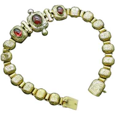 Antique Georgian Bracelet Bangle 18k Gold Garnets 