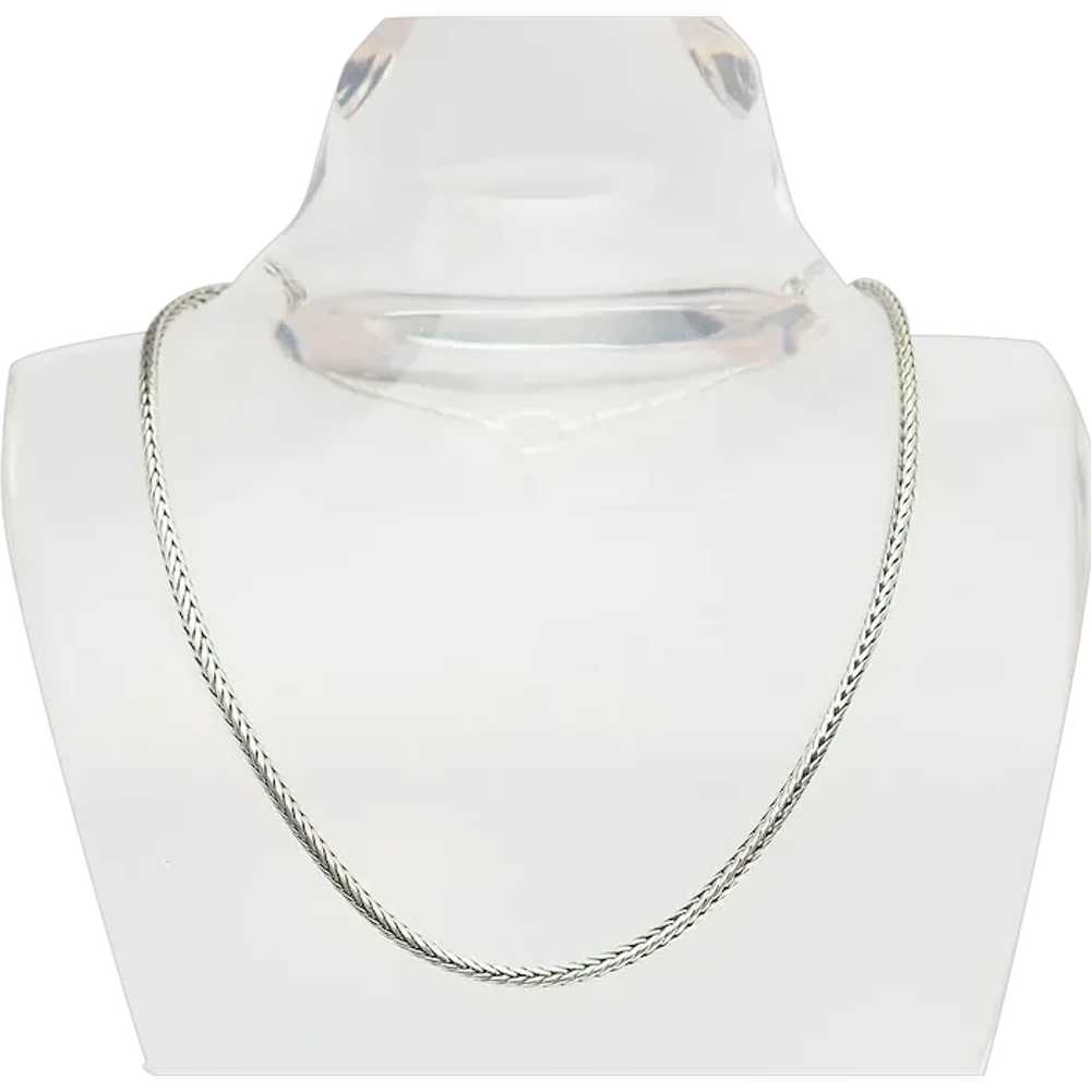 Elegant heavy vintage sterling silver chain neckl… - image 1