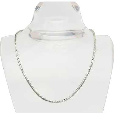 Elegant heavy vintage sterling silver chain neckl… - image 1