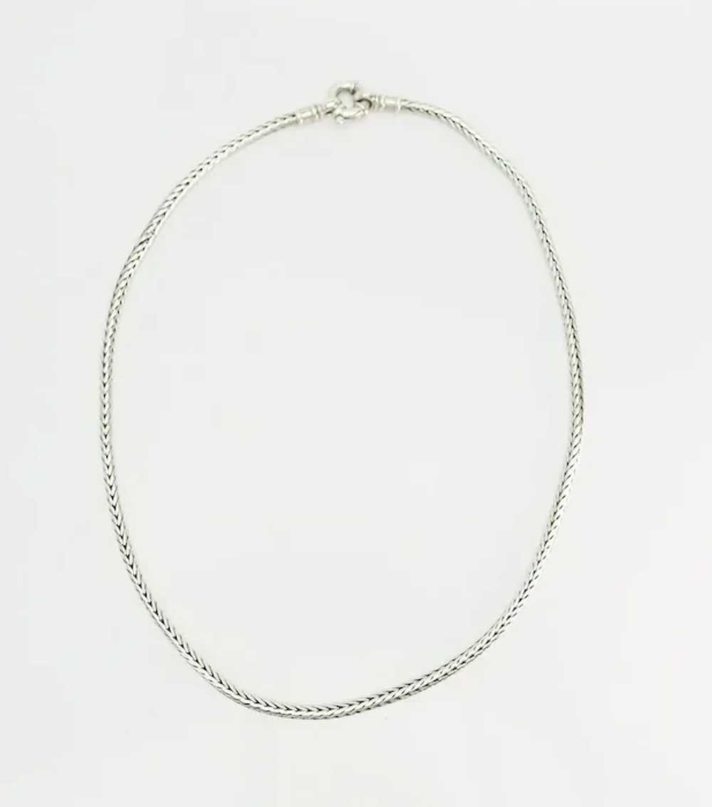Elegant heavy vintage sterling silver chain neckl… - image 2