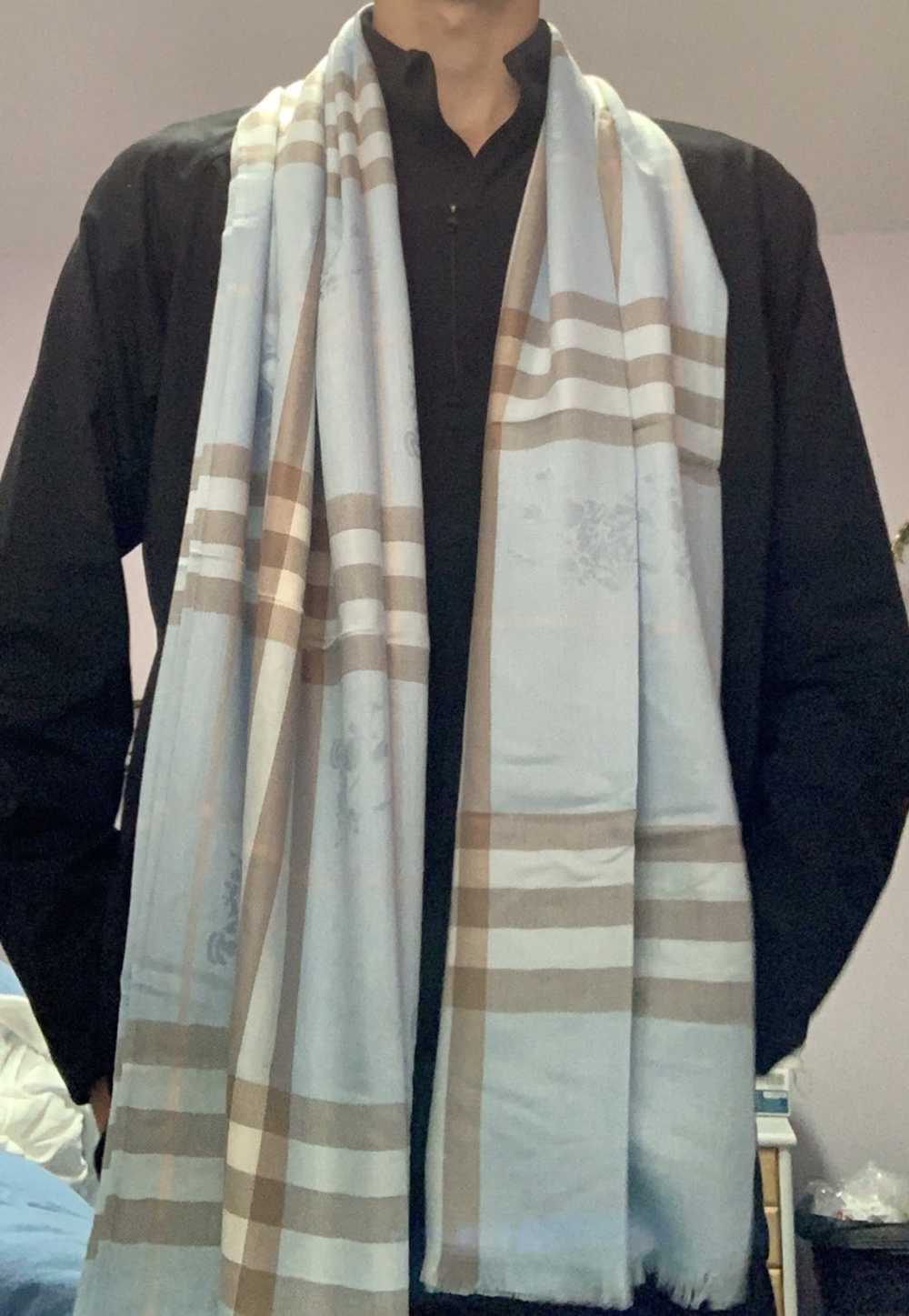 Burberry Blue Burberry Scarf/Muffler - image 1