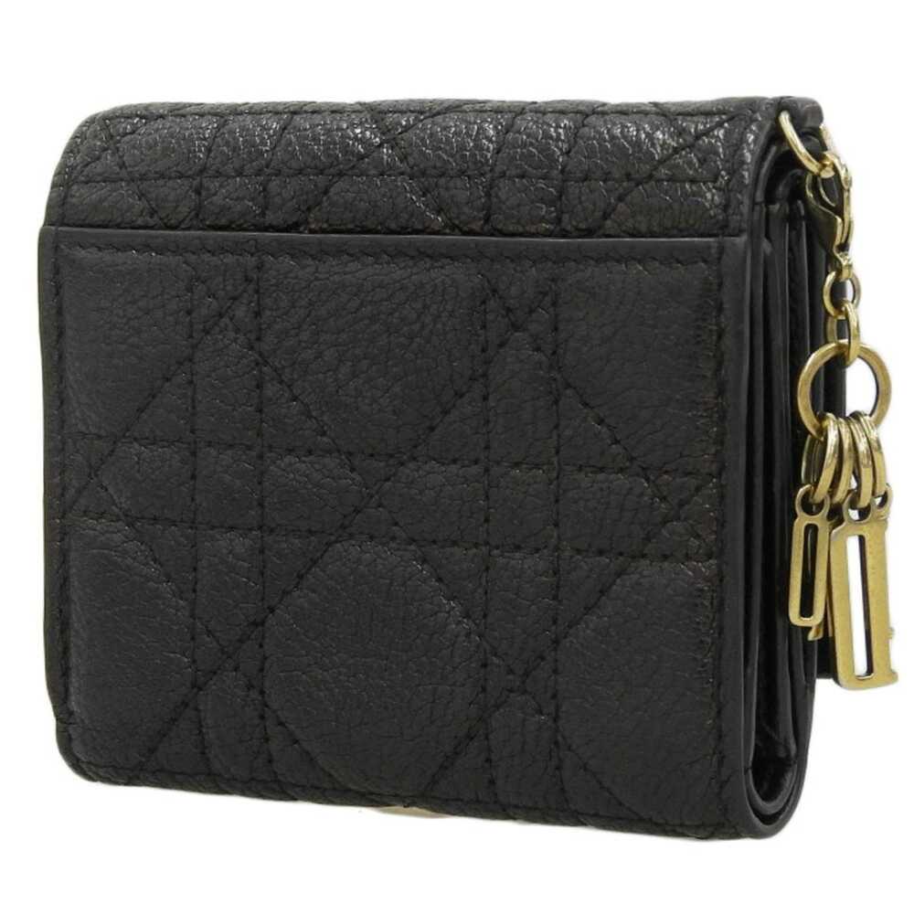 Dior Christian Dior Cannage Trifold Wallet Leathe… - image 2