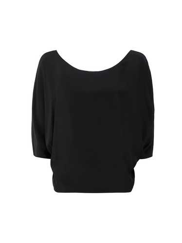 Vince Black Silk Box-Cut Cropped Top