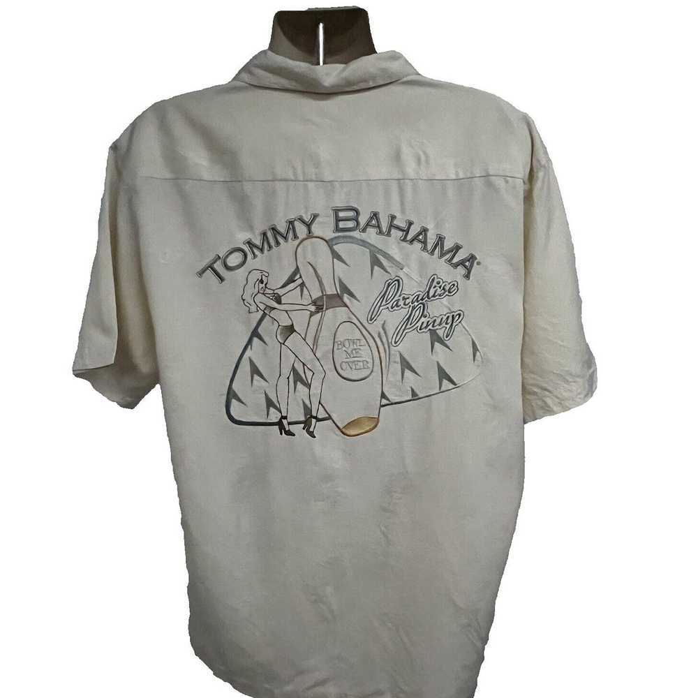 Tommy Bahama Tommy Bahama Beige Hawaiian Embroide… - image 1
