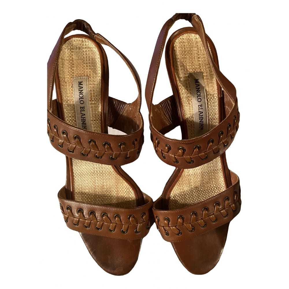 Manolo Blahnik Leather sandal - image 1